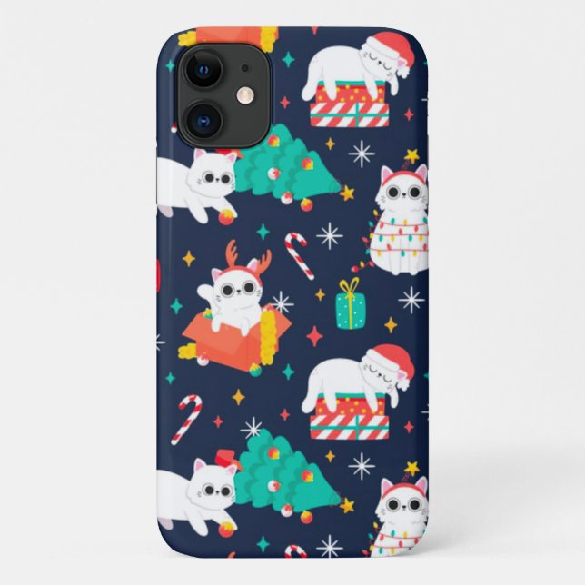 Funny Christmas Cats Case-Mate iPhone Hülle (Rückseite)