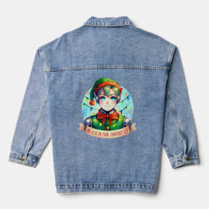 Funny Christmas Chatbot Memen glauben an Ihren Elf Jeansjacke