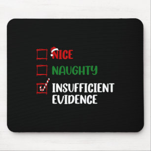 Funny Christmas Checklist Nice Naughty Insulin Mousepad
