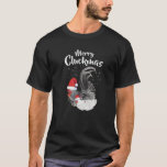 Funny Christmas Chicken Merry Cluckmas Vintag Ret T-Shirt<br><div class="desc">Funny Christmas Chicken Merry Cluckmas Vintag Ret</div>