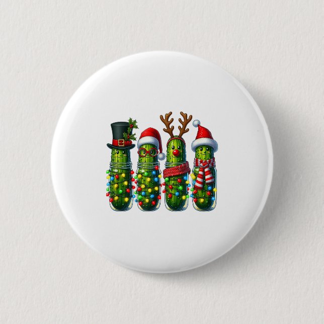 Funny Christmas Ckles Holiday Lights  Button (Vorderseite)