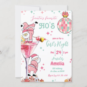 Funny Christmas Cocktail Party Girl's Night Einladung