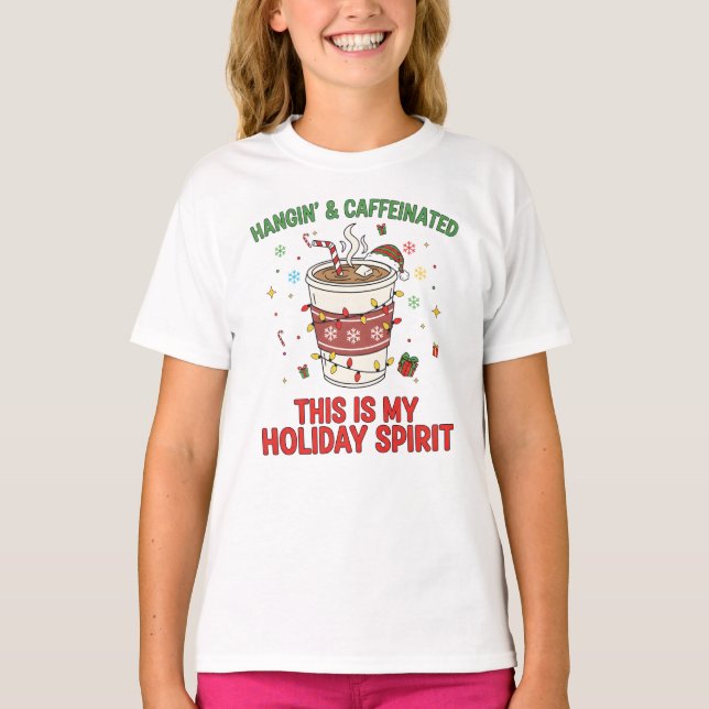 Funny Christmas Coffee Lover Tee" Holiday T-Shirt (Vorderseite)
