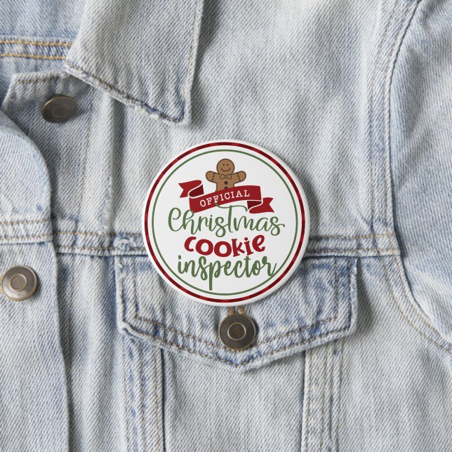 Funny Christmas Cookie Inspector Unglaublich witzi Button (Beispiel)