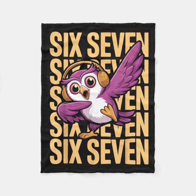 Funny Christmas Cool Owl Dabbing Xmas Dab Six Seve Fleecedecke (Vorderseite)