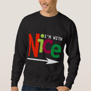 Funny Christmas Couple Match Naughty & Nice #2 Sweatshirt