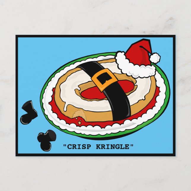 FUNNY CHRISTMAS CRISP KRINGLE POSTCARD FEIERTAGSPOSTKARTE (Vorderseite)