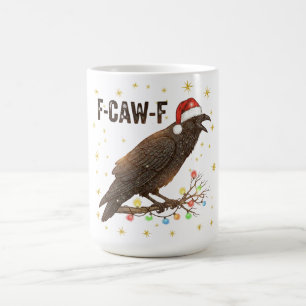 Funny Christmas Crow Raven F-CAW- F Kaffeetasse
