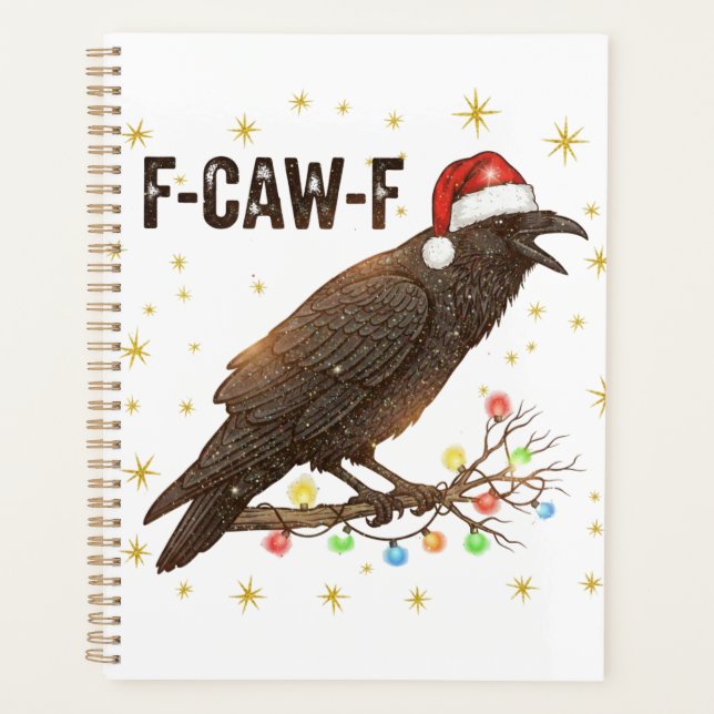 Funny Christmas Crow Raven F-CAW- F Planer (Vorderseite)
