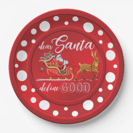 Funny Christmas Design Plate Pappteller