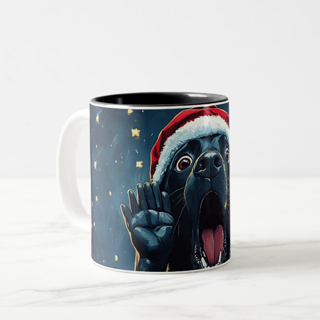 Funny Christmas dog Mugs | Merry Christmas Mug (Devant gauche)