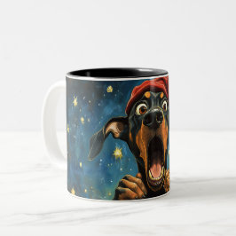 Funny Christmas dog Mugs Wird Merry Christmas Mug Zweifarbige Tasse
