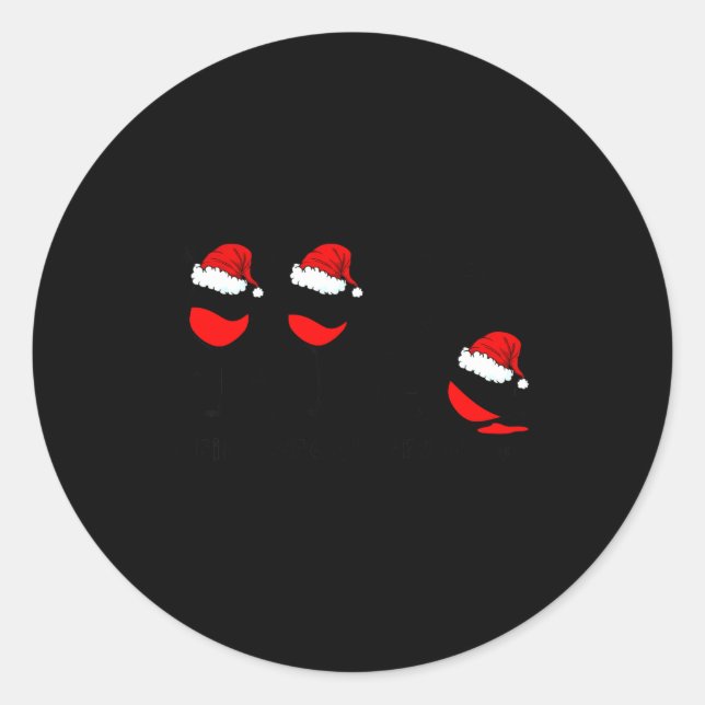 Funny Christmas Drink Drank Drunk Xmas Holiday  Runder Aufkleber (Vorderseite)