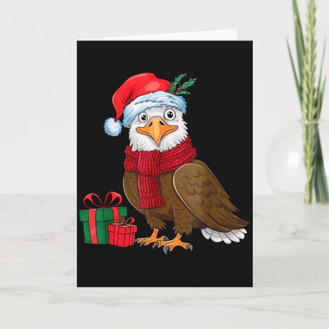 Funny Christmas Eagle Patriotic Bald Eagle With Sa Karte (Vorderseite)
