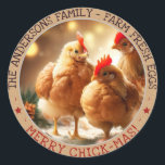Funny Christmas Egg Carton Labels Niedlich Fun Chi Runder Aufkleber<br><div class="desc">Ein lustiges,  niedliches Weihnachtsfotografie Design. Passen Sie diese Aufkleber einfach an Ihre Marke an und fügen Sie Ihr eigenes Foto hinzu,  wenn gewollt! Mit Zaubershirts konzipiert</div>