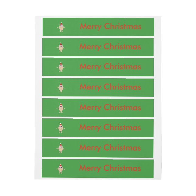 Funny Christmas Egg Custom Labels Rundum-Adressaufkleber (Bogen)