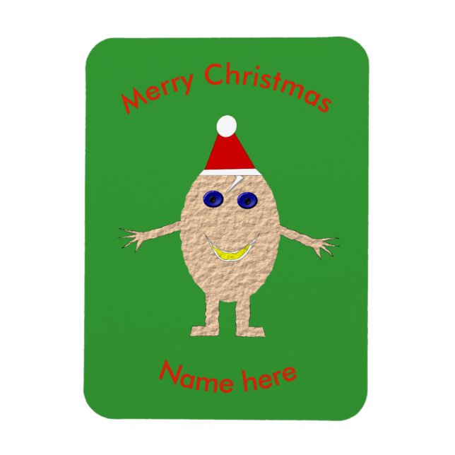 Funny Christmas Egg Custom Magnet (Vertikal)