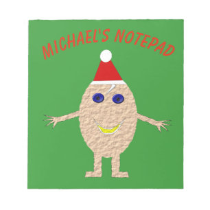 Funny Christmas Egg Custom Notepad Notizblock
