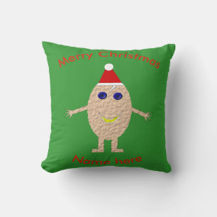 Funny Christmas Egg Custom Pillow Kissen