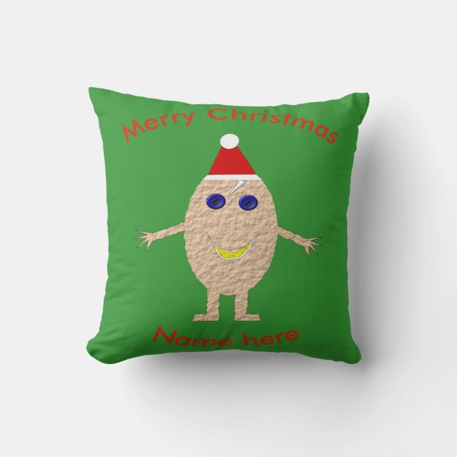 Funny Christmas Egg Custom Pillow Kissen (Vorderseite)