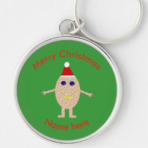 Funny Christmas Egg Custom Schlüsselanhänger