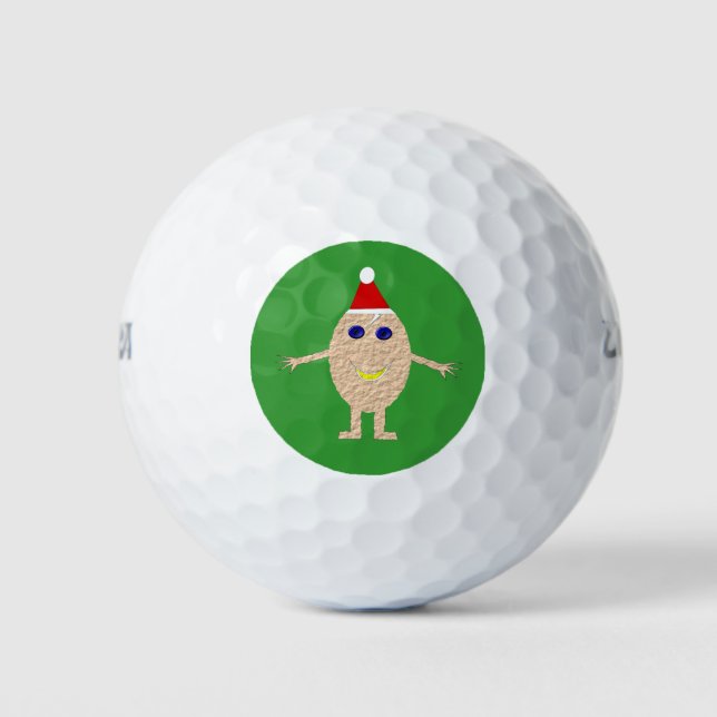 Funny Christmas Egg Golf Ball (Vorderseite)