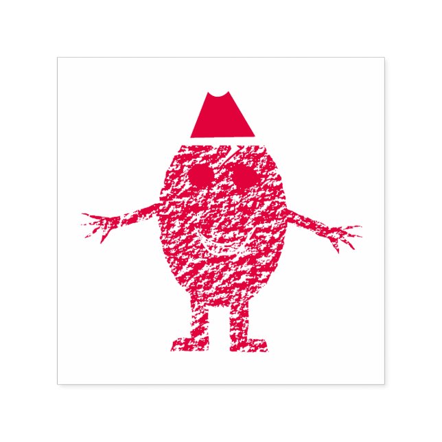Funny Christmas Egg Self Inking Briefmarke Permastempel (Design)