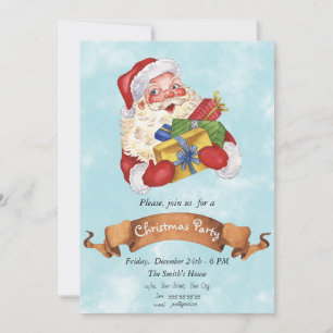 Funny Christmas Einladung mit dem Weihnachtsmann