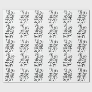Funny Christmas Elf machte mich Do it Funny Retro Geschenkpapier