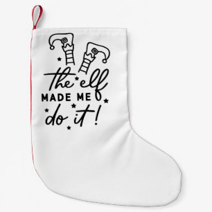 Funny Christmas Elf machte mich Do it Funny Retro  Kleiner Weihnachtsstrumpf