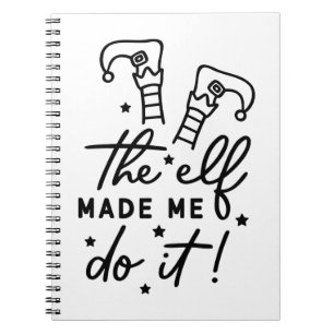 Funny Christmas Elf machte mich Do it Funny Retro Notizblock