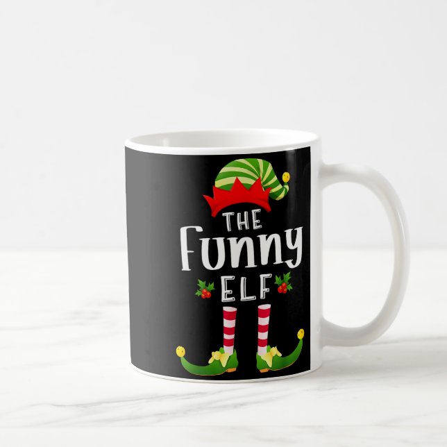 Funny Christmas Elf Matching Pajama X-mas Party  Kaffeetasse (Rechts)