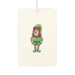 Funny Christmas Elf Shetland Sheepdog Dog Sheltie Autolufterfrischer