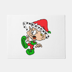 Funny Christmas Elf Xmas Holiday Joke Fußmatte