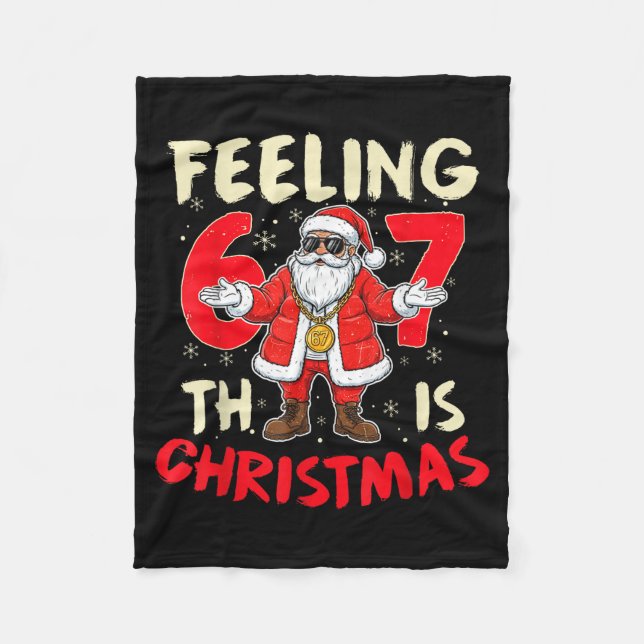 Funny Christmas Feeling 6 7 This Christmas Meme Sa Fleecedecke (Vorderseite)