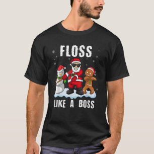 Funny Christmas Fest wie ein Boss Santa Raft Santa T-Shirt