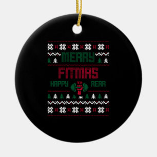 Funny christmas fitness product - perfect gift keramik ornament