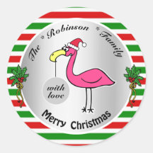Funny Christmas Flamingo Rot und Grün Niedlicher S