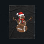 Funny Christmas Football Ball Santa Snowman Fleecedecke<br><div class="desc">Funny Christmas Football Ball Santa Snowman</div>