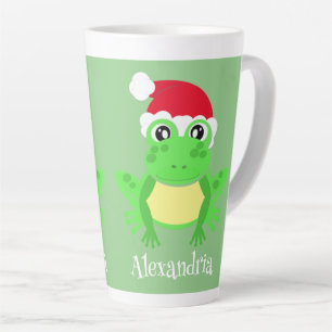 Funny Christmas Frog Weihnachtsmannmütze Grüne Neu Milchtasse