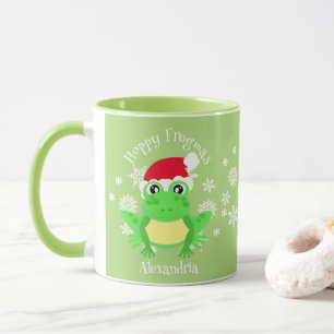 Funny Christmas Frog Weihnachtsmannmütze Grüne Neu Tasse