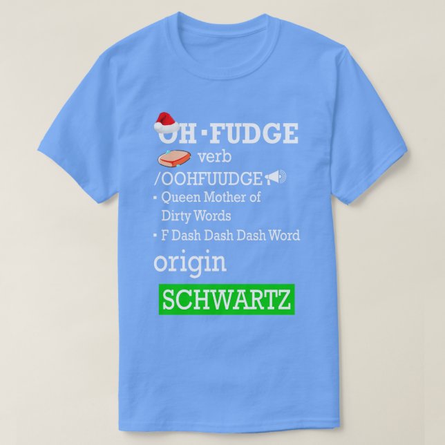 Funny Christmas Fudge Definition Leg Lamp Fragile T-Shirt (Design vorne)