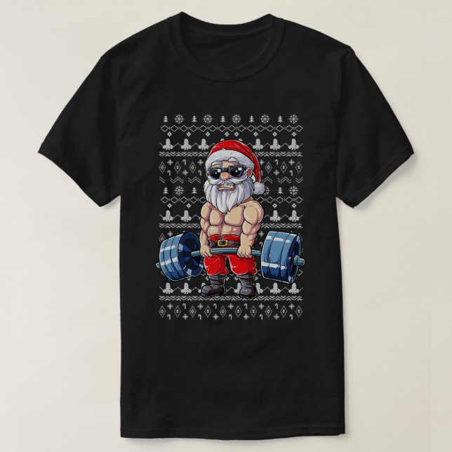 Funny Christmas Funny Merry Liftmas Gym Xmas T-Shirt (Design vorne)