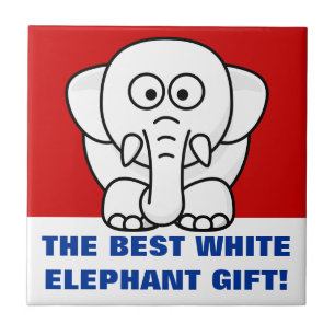 Funny Christmas Geschenk: Real White Elephant Gesc Fliese