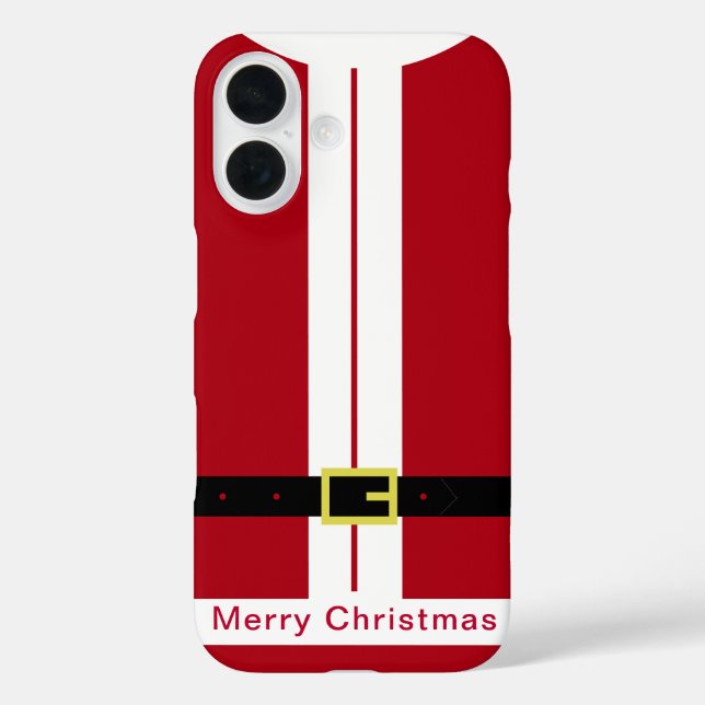 Funny Christmas Geschenk Weihnachtsmann Design iPhone 16 Hülle (Rückseite)
