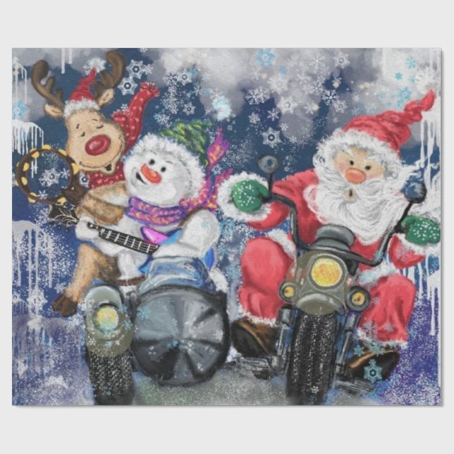 Funny Christmas Geschenk Wrapping Papier Happy Fri Geschenkpapier (Flach)