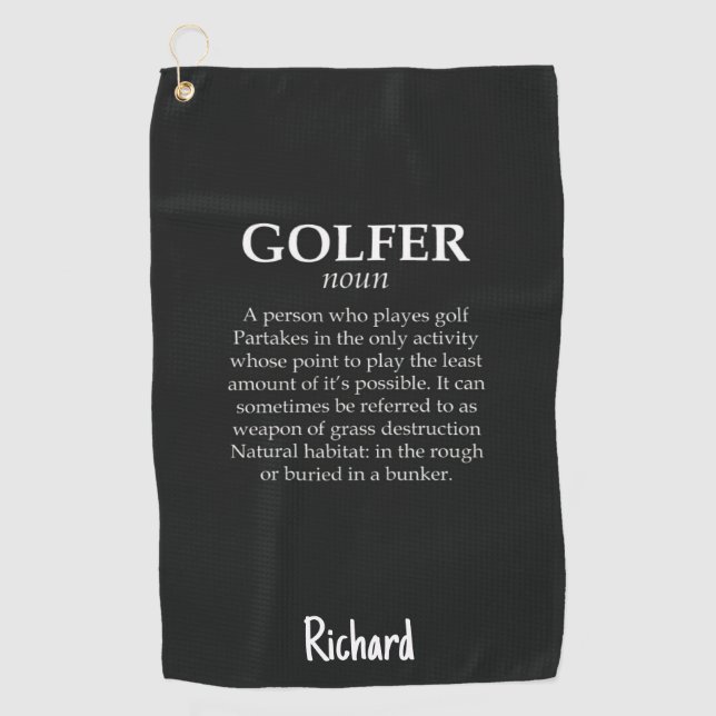 Funny Christmas Gifts For Golfers Personalized Gag Golfhandtuch (Vorderseite)