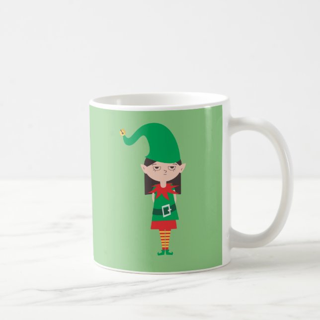 Funny Christmas Girl Elf Kaffeetasse (Rechts)