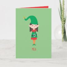 Funny Christmas Girl Elf