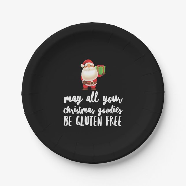 Funny Christmas Gluten Free Pappteller (Vorderseite)